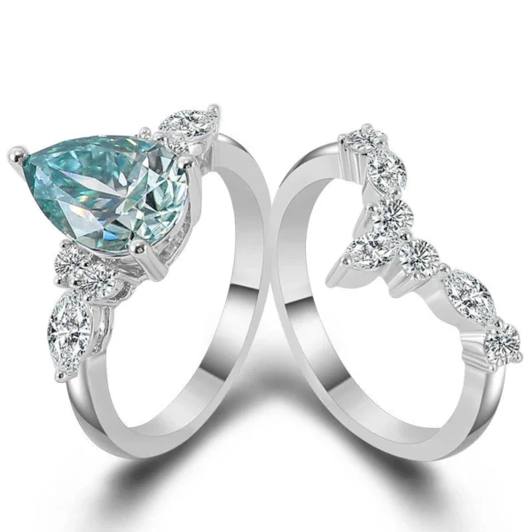 Additional product photograph showing the ring design, setting and band.
