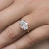 Product photograph showing the oval solitaire ring.