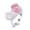 Additional product photograph showing the ring design, setting and band.