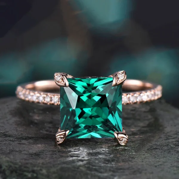 Additional product photograph showing the ring design, setting and band.