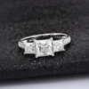 Additional product photograph showing the ring design, setting and band.