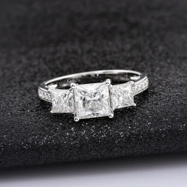 Additional product photograph showing the ring design, setting and band.