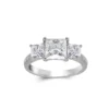 Additional product photograph showing the ring design, setting and band.