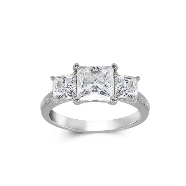 Additional product photograph showing the ring design, setting and band.