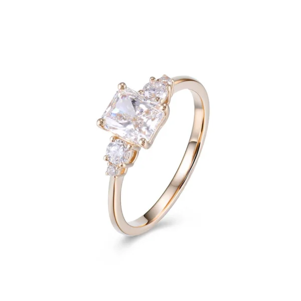 Additional product photograph showing the ring design, setting and band.
