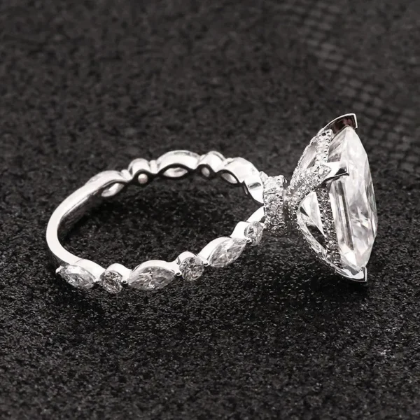 Additional product photograph showing the ring design, setting and band.