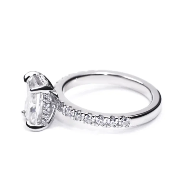 Additional product photograph showing the ring design, setting and band.