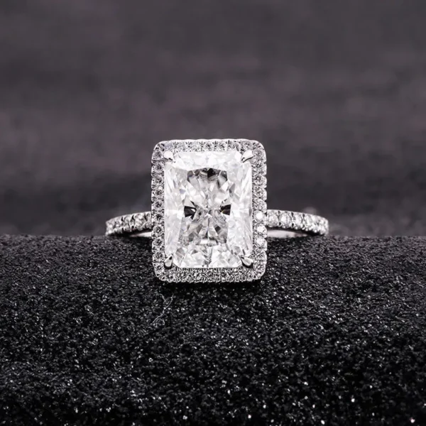 Additional product photograph showing the ring design, setting and band.