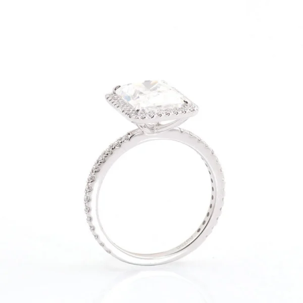 Additional product photograph showing the ring design, setting and band.