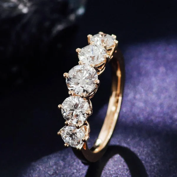 Additional product photograph showing the ring design, setting and band.