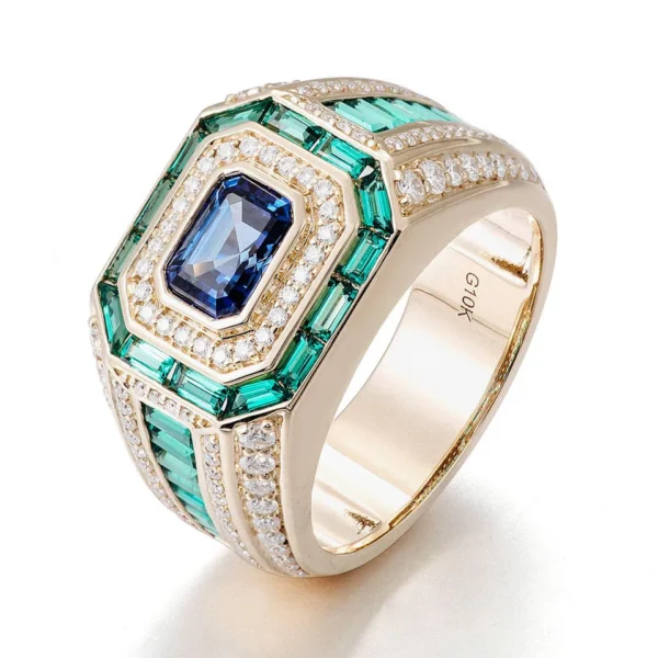Additional product photograph showing the ring design, setting and band.