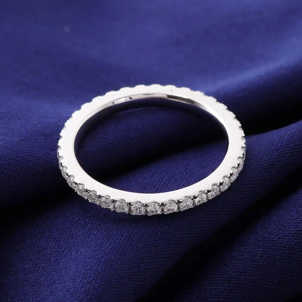 Additional product photograph showing the ring design, setting and band.