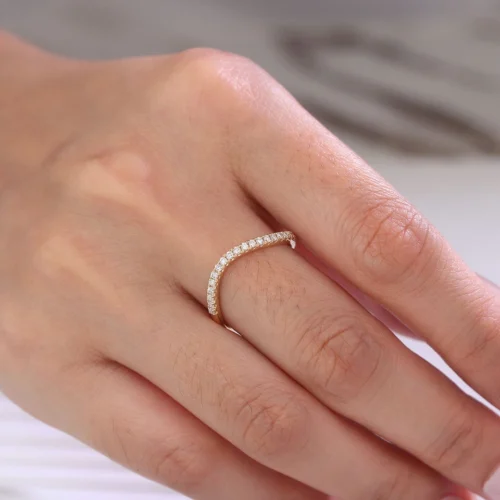 Round Gemstone Eternity Ring in Gold - Product View Round Gemstone Eternity Ring in Gold shown in the product photograph.
