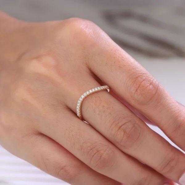 Round Gemstone Eternity Ring in Gold shown in the product photograph.