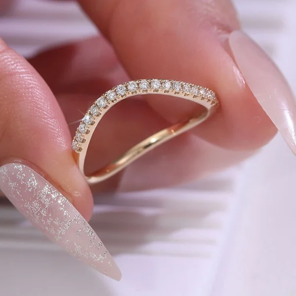 Additional product photograph showing the ring design, setting and band.