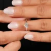 Additional product photograph showing the ring design, setting and band.