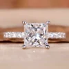Product photograph showing the princess solitaire ring.
