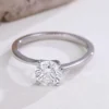 Additional product photograph showing the ring design, setting and band.