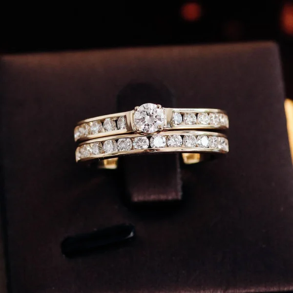 Additional product photograph showing the ring design, setting and band.