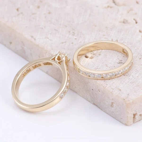 Additional product photograph showing the ring design, setting and band.