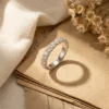 Additional product photograph showing the ring design, setting and band.