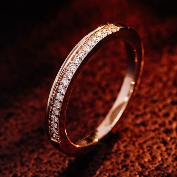 Additional product photograph showing the ring design, setting and band.
