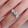 Additional product photograph showing the ring design, setting and band.