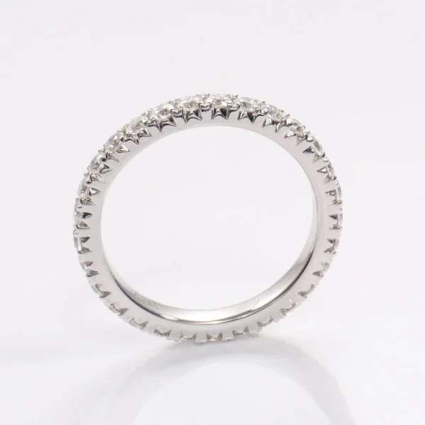 Additional product photograph showing the ring design, setting and band.