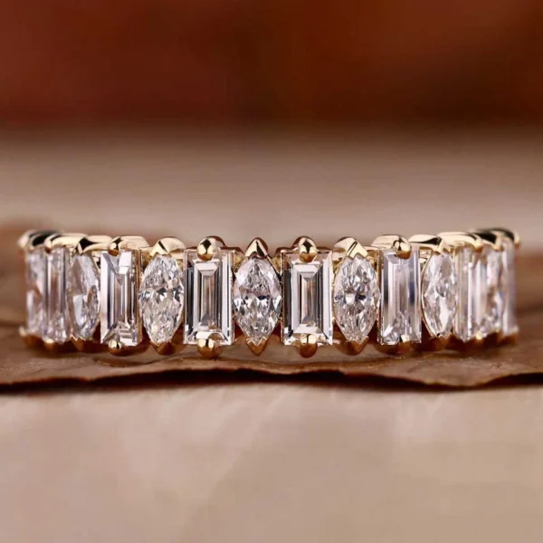 Additional product photograph showing the ring design, setting and band.