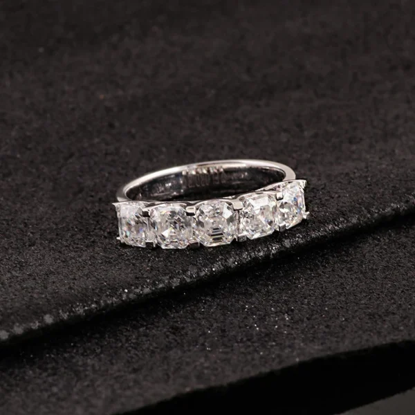 Additional product photograph showing the ring design, setting and band.