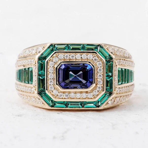 Additional product photograph showing the ring design, setting and band.