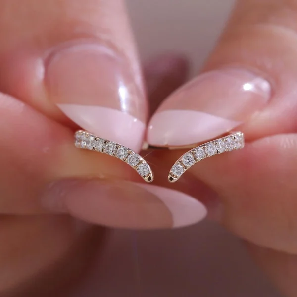 Additional product photograph showing the ring design, setting and band.