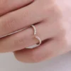 Additional product photograph showing the ring design, setting and band.