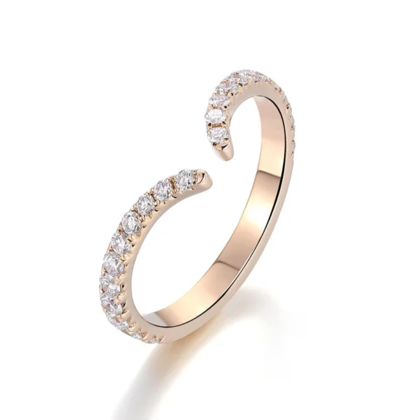 Additional product photograph showing the ring design, setting and band.