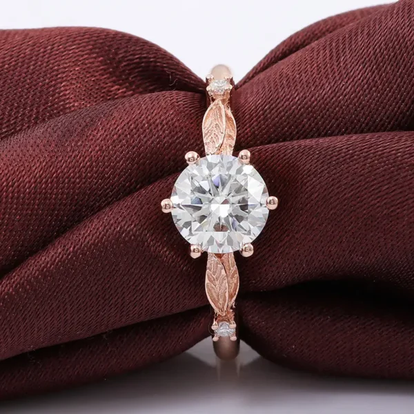 Additional product photograph showing the ring design, setting and band.