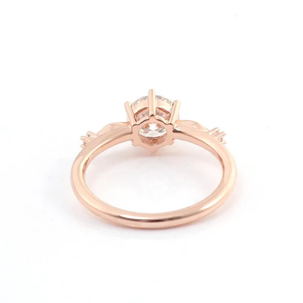 Additional product photograph showing the ring design, setting and band.