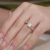 Additional product photograph showing the ring design, setting and band.