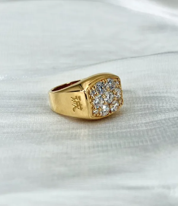 Additional product photograph showing the ring design, setting and band.