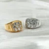 Round Lab-Grown Diamond Ring in 14K Solid Gold shown in the product photograph.