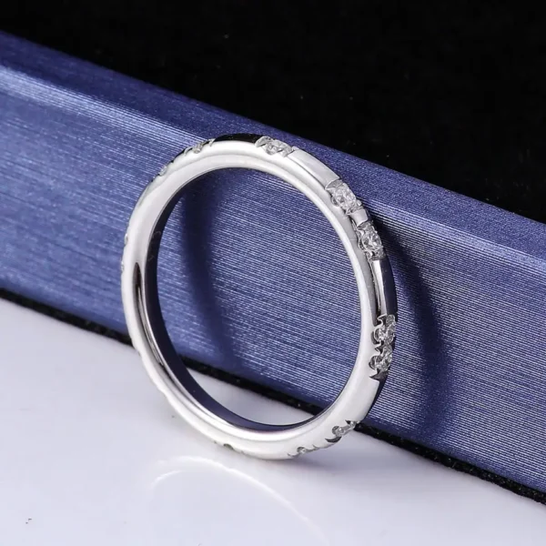 Additional product photograph showing the ring design, setting and band.