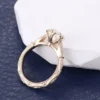 Additional product photograph showing the ring design, setting and band.