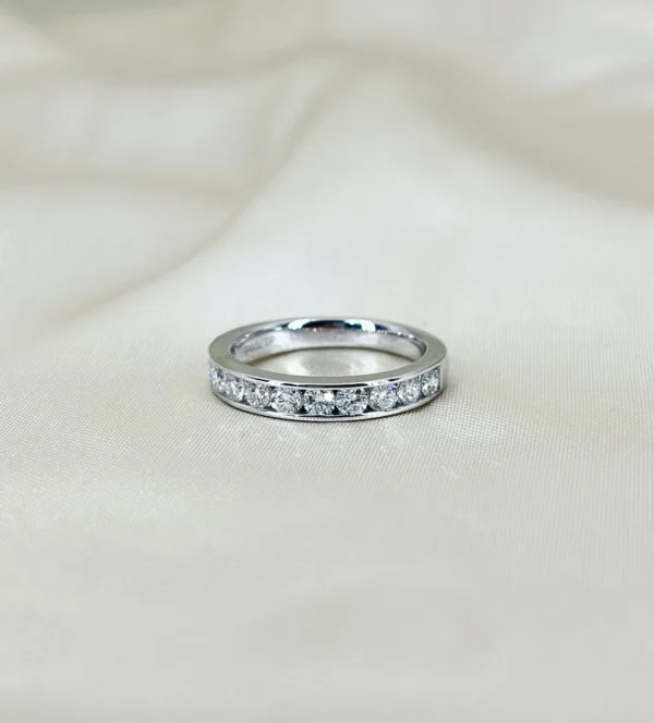 Round Lab-Grown Diamond Ring in Gold shown in the product photograph.