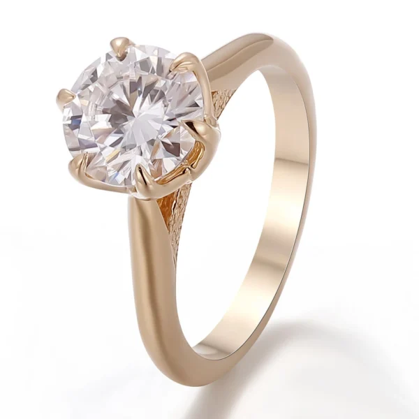 Additional product photograph showing the ring design, setting and band.
