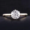 Round Lab-Grown Diamond Ring in Gold shown in the product photograph.