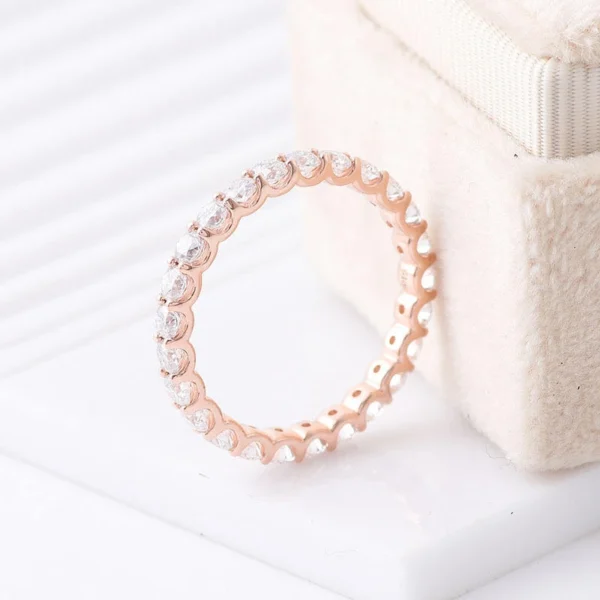 Additional product photograph showing the ring design, setting and band.
