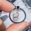 Additional product photograph showing the ring design, setting and band.