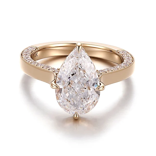 Additional product photograph showing the ring design, setting and band.