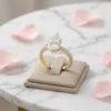 Product photograph showing the pear solitaire ring.