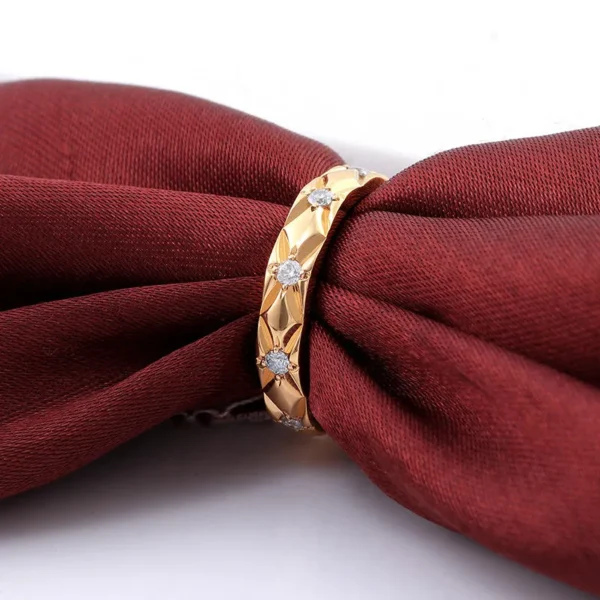Additional product photograph showing the ring design, setting and band.