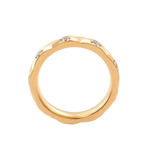 Additional product photograph showing the ring design, setting and band.